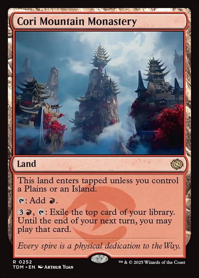2025 Tarkir: Dragonstorm Cori Mountain Monastery #252 rare card image