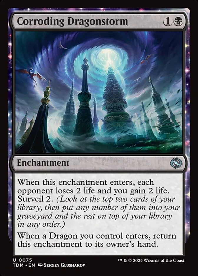 2025 Tarkir: Dragonstorm Corroding Dragonstorm uncommon #75 uncommon card image