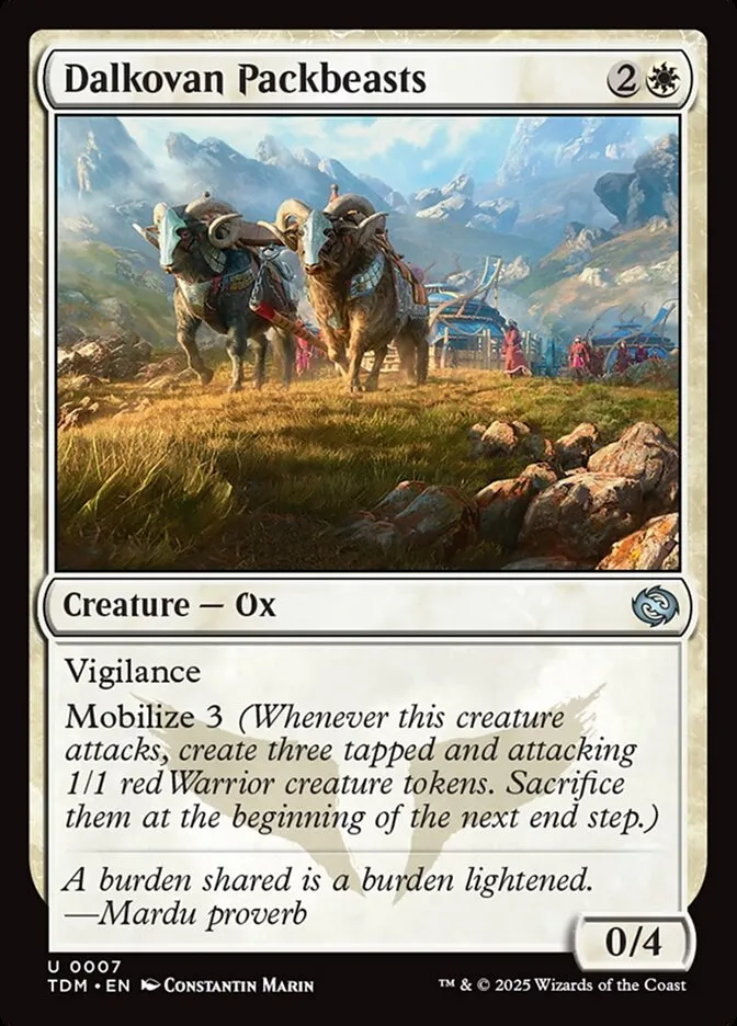 2025 Tarkir: Dragonstorm Dalkovan Packbeasts uncommon #7 uncommon card image