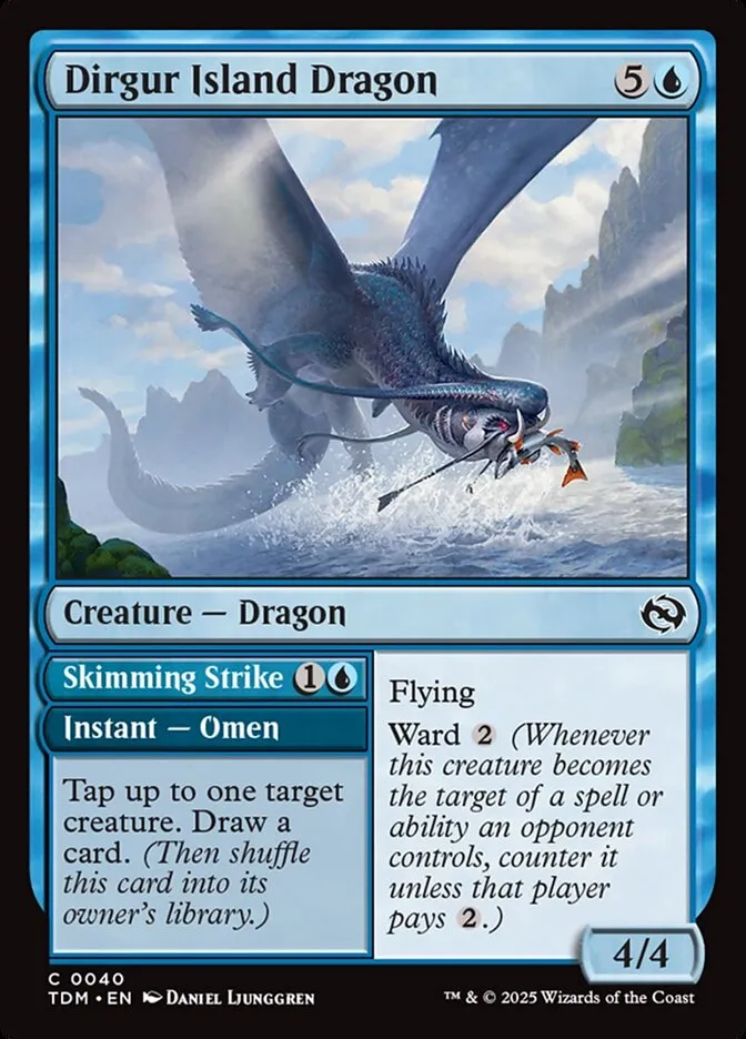 2025 Tarkir: Dragonstorm Dirgur Island Dragon // Skimming Strike common #40 common card image