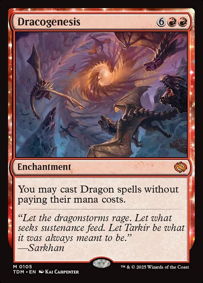 2025 Tarkir: Dragonstorm Dracogenesis #105 mythic card image