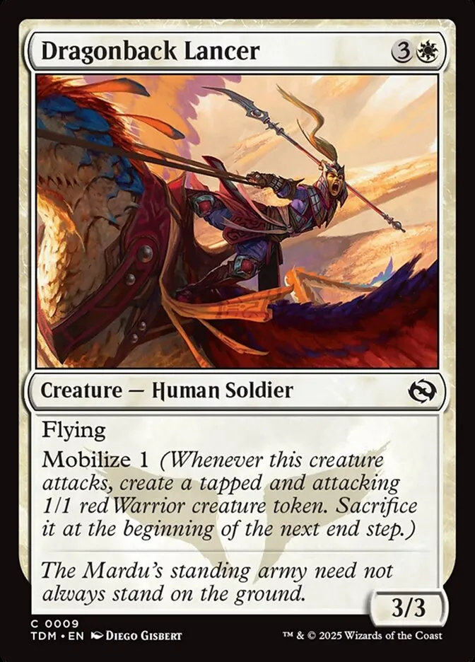 2025 Tarkir: Dragonstorm Dragonback Lancer common #9 common card image