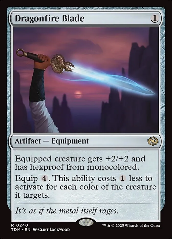 2025 Tarkir: Dragonstorm Dragonfire Blade #240 rare card image
