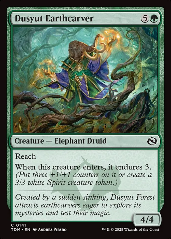 2025 Tarkir: Dragonstorm Dusyut Earthcarver #141 common card image