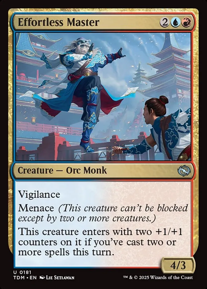2025 Tarkir: Dragonstorm Effortless Master #181 uncommon card image