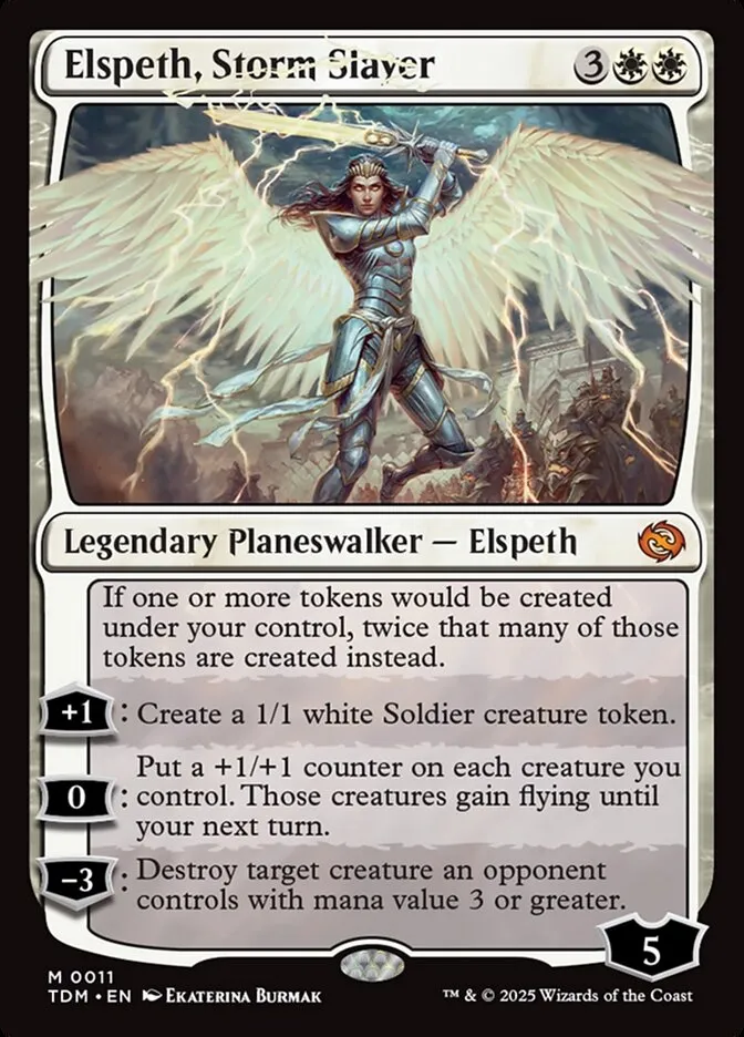 2025 Tarkir: Dragonstorm Elspeth, Storm Slayer mythic #11 mythic card image