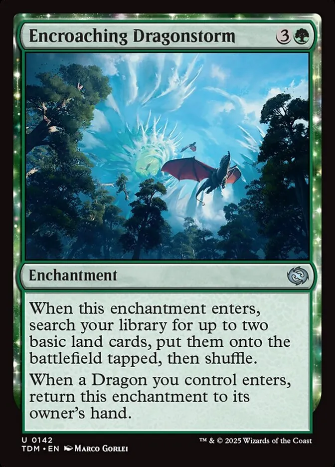 2025 Tarkir: Dragonstorm Encroaching Dragonstorm #142 uncommon card image