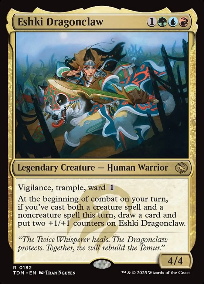 2025 Tarkir: Dragonstorm Eshki Dragonclaw #182 rare card image