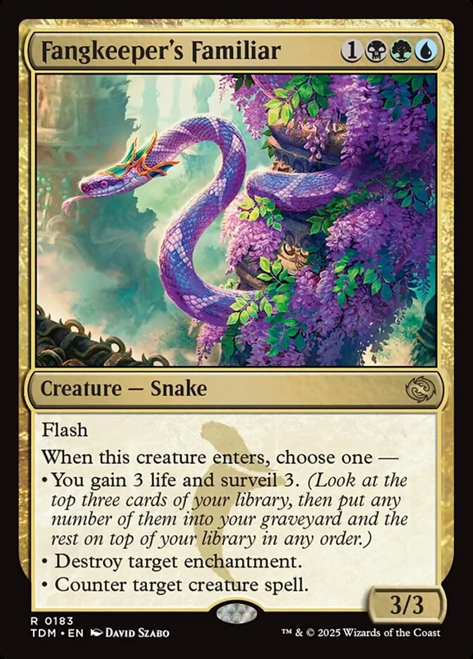 2025 Tarkir: Dragonstorm Fangkeeper's Familiar #183 rare card image
