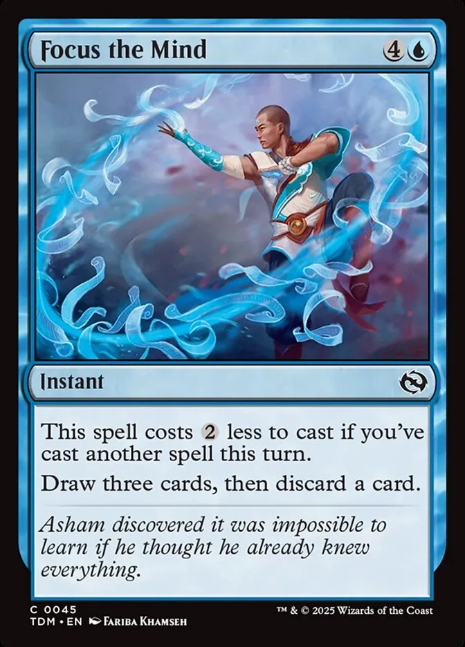 2025 Tarkir: Dragonstorm Focus the Mind common #45 common card image