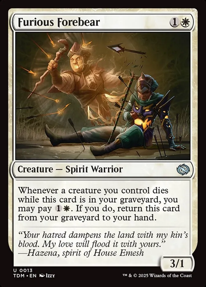 2025 Tarkir: Dragonstorm Furious Forebear uncommon #13 uncommon card image