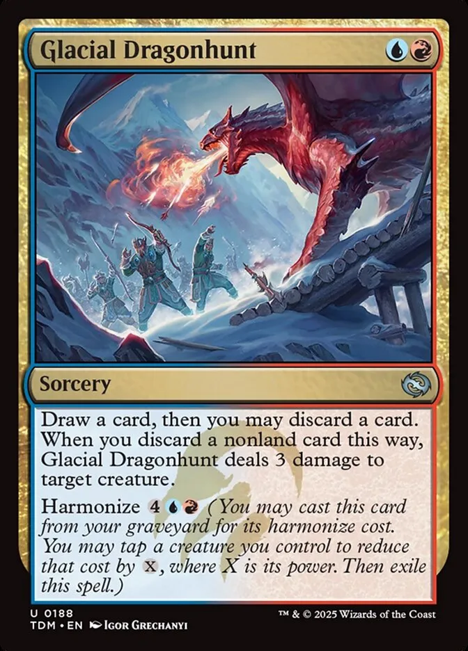 2025 Tarkir: Dragonstorm Glacial Dragonhunt #188 uncommon card image