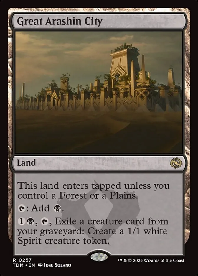 2025 Tarkir: Dragonstorm Great Arashin City #257 rare card image
