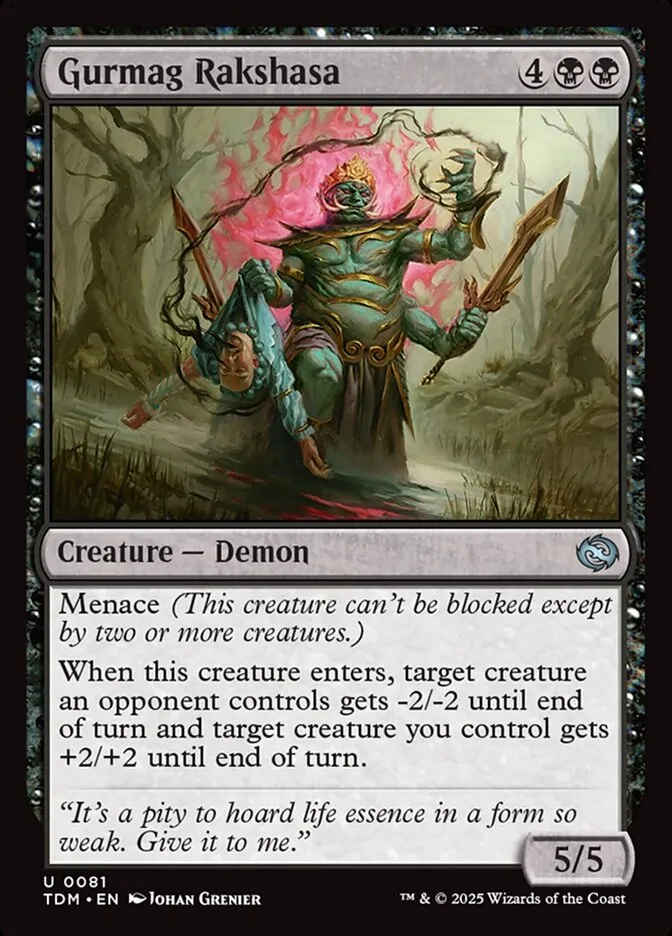 2025 Tarkir: Dragonstorm Gurmag Rakshasa uncommon #81 uncommon card image