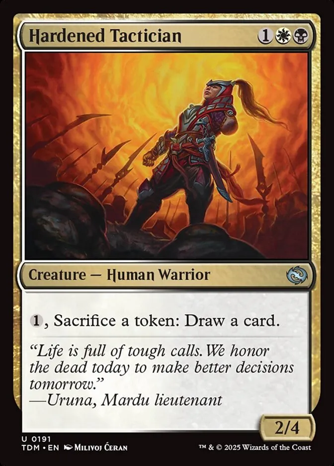 2025 Tarkir: Dragonstorm Hardened Tactician #191 uncommon card image