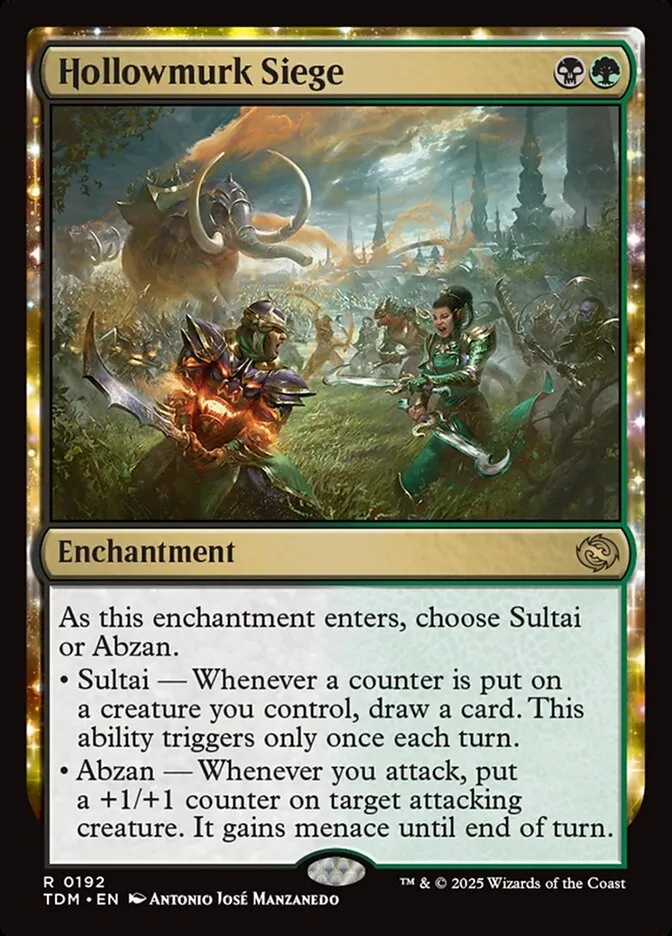 2025 Tarkir: Dragonstorm Hollowmurk Siege #192 rare card image