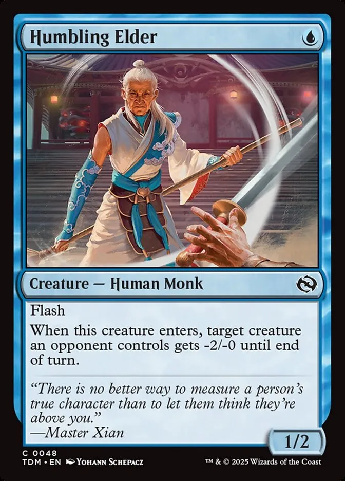 2025 Tarkir: Dragonstorm Humbling Elder common #48 common card image