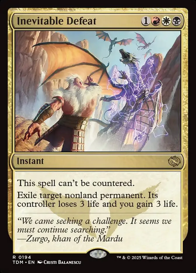 2025 Tarkir: Dragonstorm Inevitable Defeat #194 rare card image