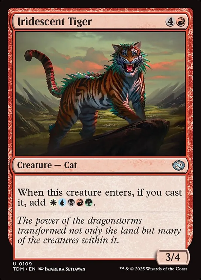 2025 Tarkir: Dragonstorm Iridescent Tiger #109 uncommon card image