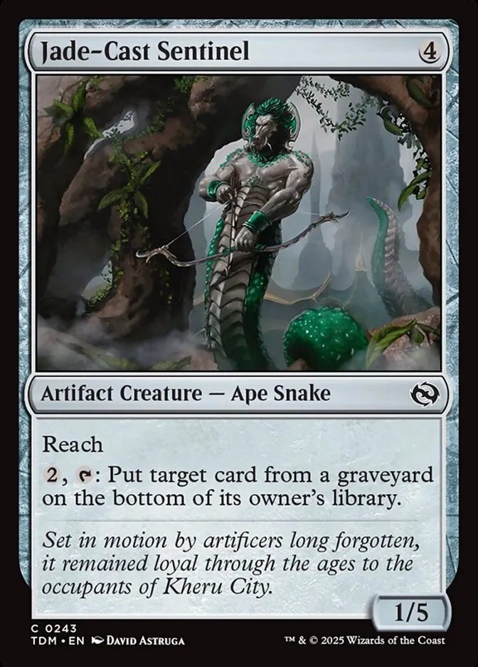 2025 Tarkir: Dragonstorm Jade-Cast Sentinel #243 common card image