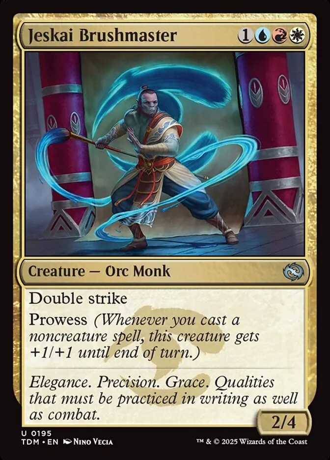 2025 Tarkir: Dragonstorm Jeskai Brushmaster #195 uncommon card image