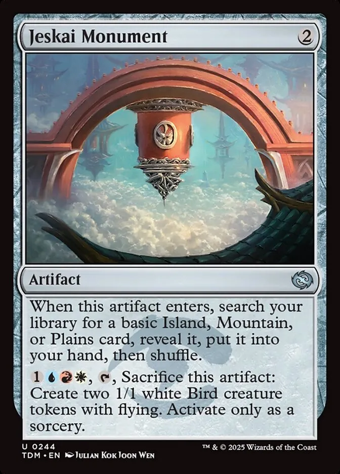 2025 Tarkir: Dragonstorm Jeskai Monument #244 uncommon card image