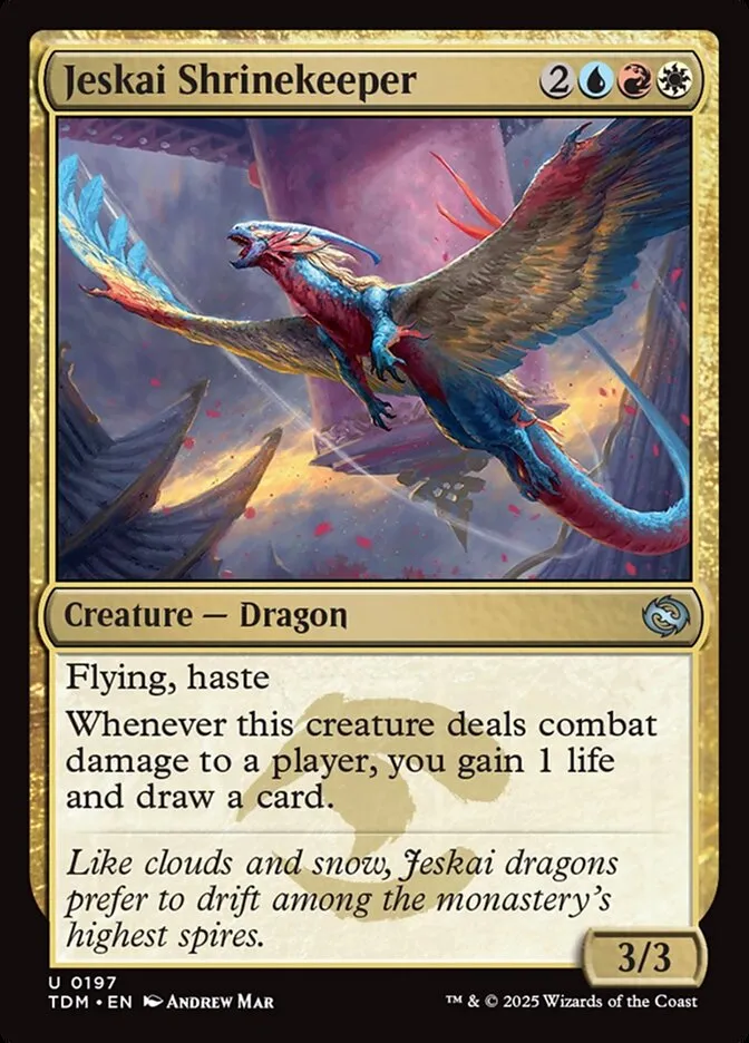 2025 Tarkir: Dragonstorm Jeskai Shrinekeeper #197 uncommon card image