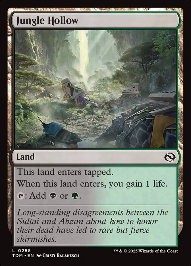 2025 Tarkir: Dragonstorm Jungle Hollow #258 common card image