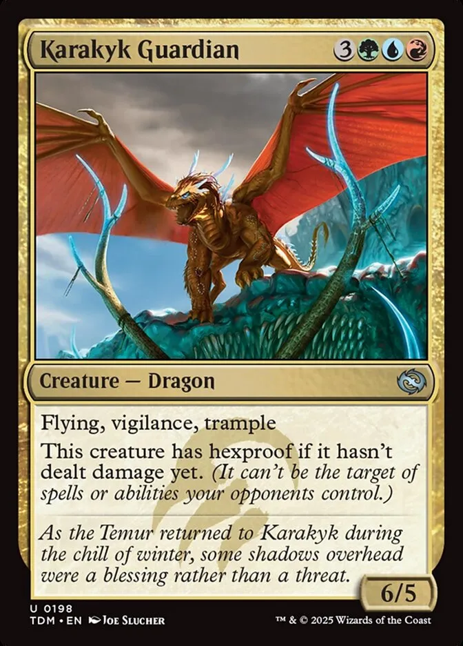 2025 Tarkir: Dragonstorm Karakyk Guardian #198 uncommon card image