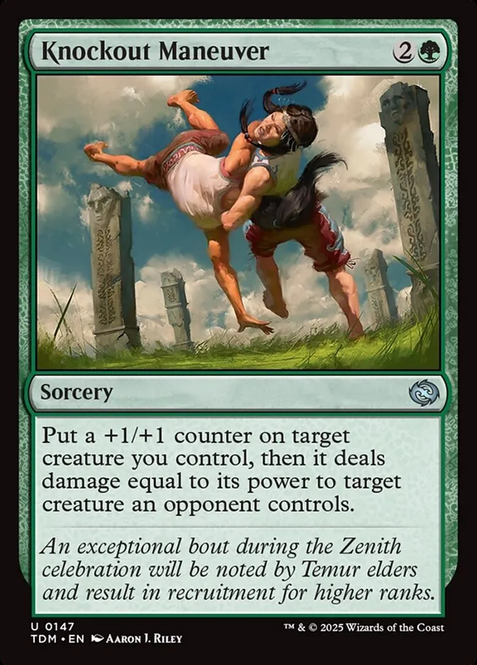 2025 Tarkir: Dragonstorm Knockout Maneuver #147 uncommon card image