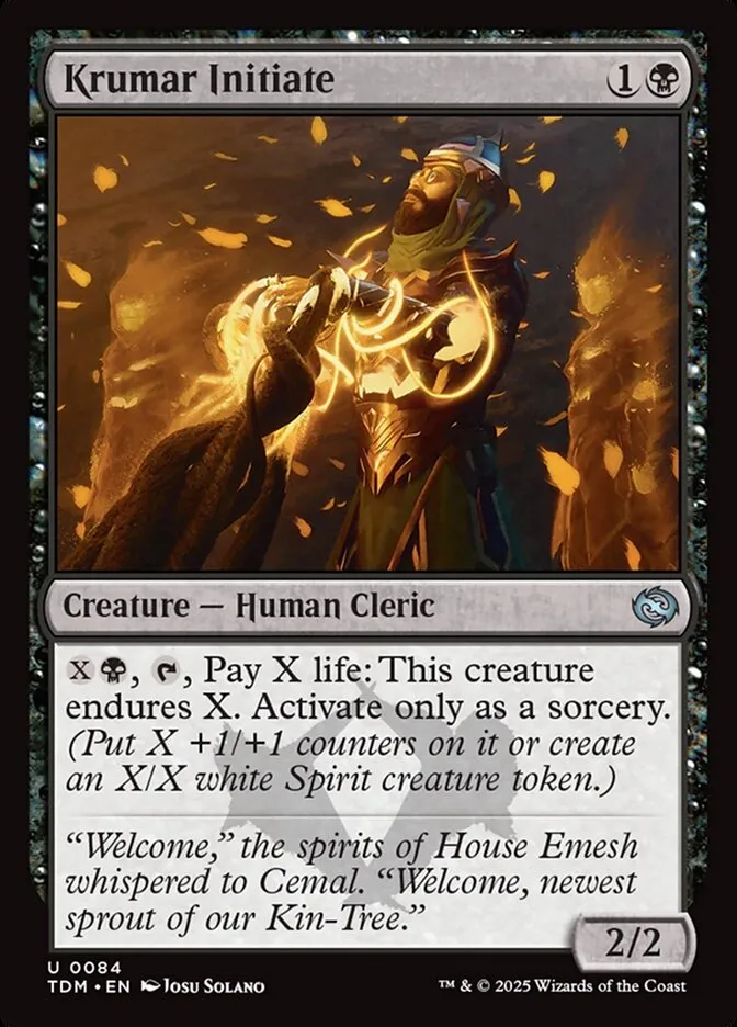 2025 Tarkir: Dragonstorm Krumar Initiate #84 uncommon card image