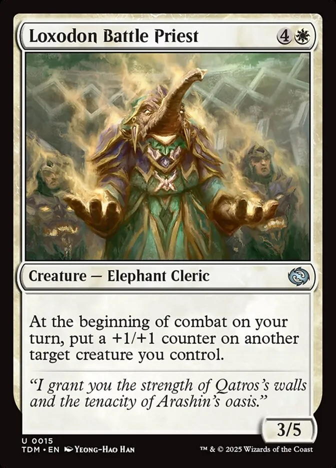 2025 Tarkir: Dragonstorm Loxodon Battle Priest uncommon #15 uncommon card image