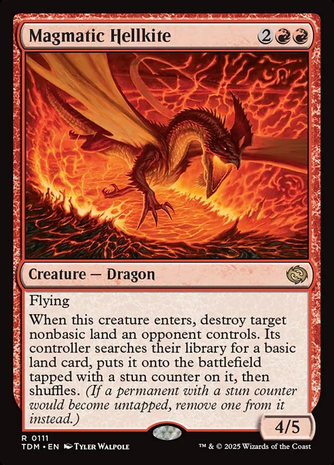 2025 Tarkir: Dragonstorm Magmatic Hellkite #111 rare card image