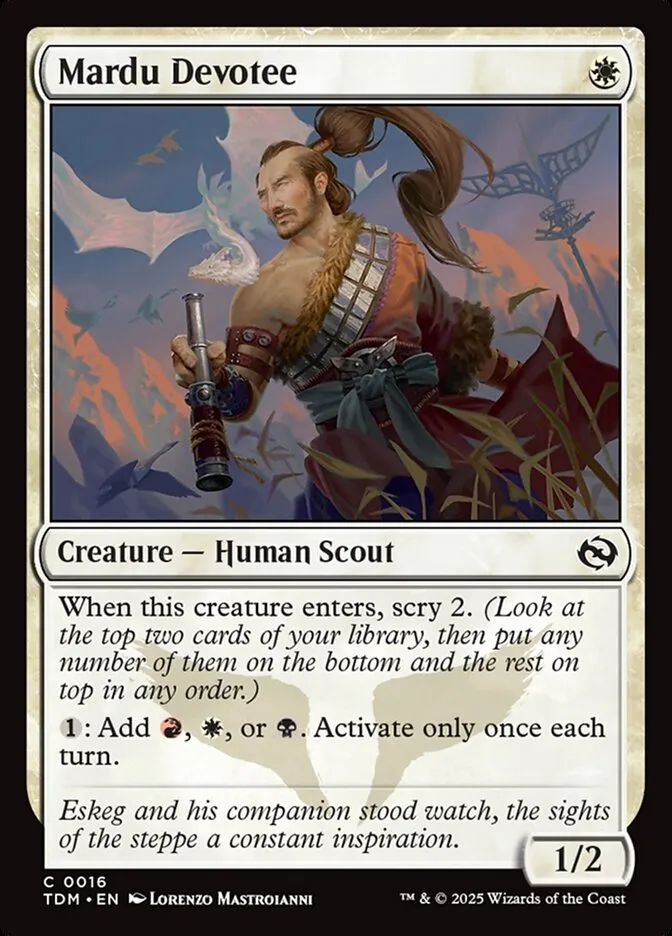 2025 Tarkir: Dragonstorm Mardu Devotee common #16 common card image