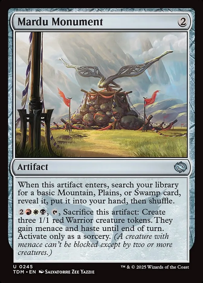 2025 Tarkir: Dragonstorm Mardu Monument #245 uncommon card image