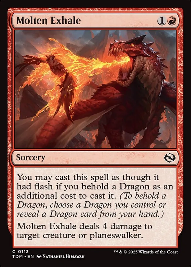 2025 Tarkir: Dragonstorm Molten Exhale #113 common card image