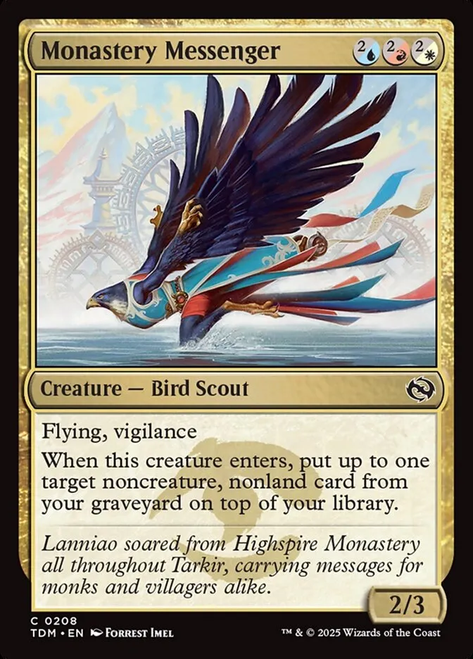 2025 Tarkir: Dragonstorm Monastery Messenger common #208 common card image