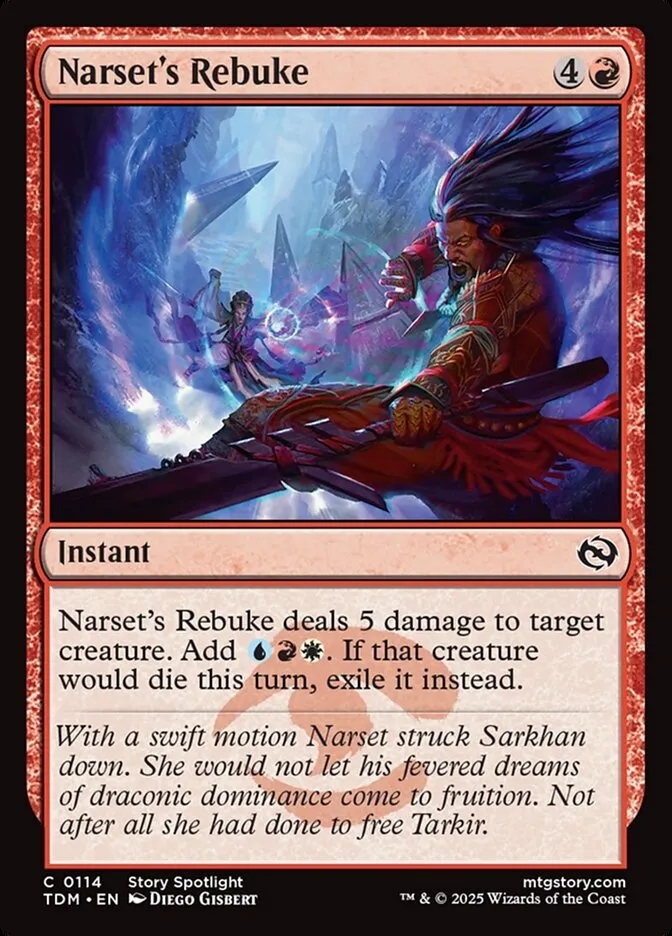 2025 Tarkir: Dragonstorm Narset's Rebuke #114 common card image