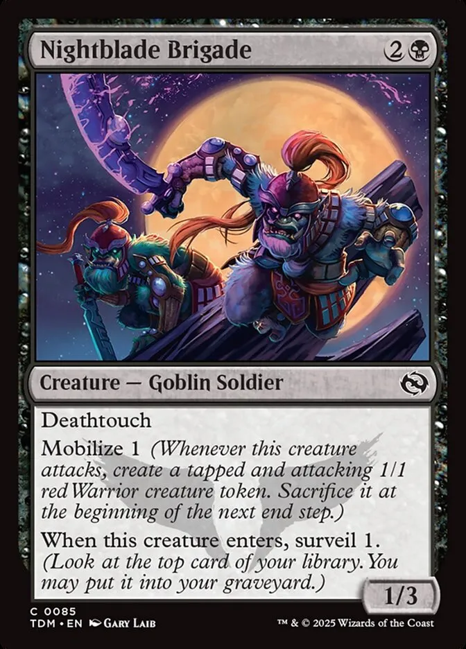 2025 Tarkir: Dragonstorm Nightblade Brigade #85 common card image