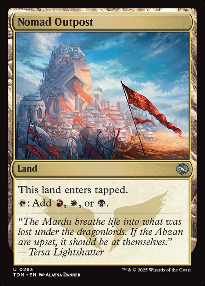 2025 Tarkir: Dragonstorm Nomad Outpost #263 uncommon card image