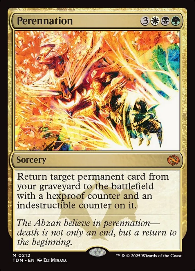 2025 Tarkir: Dragonstorm Perennation #212 mythic card image