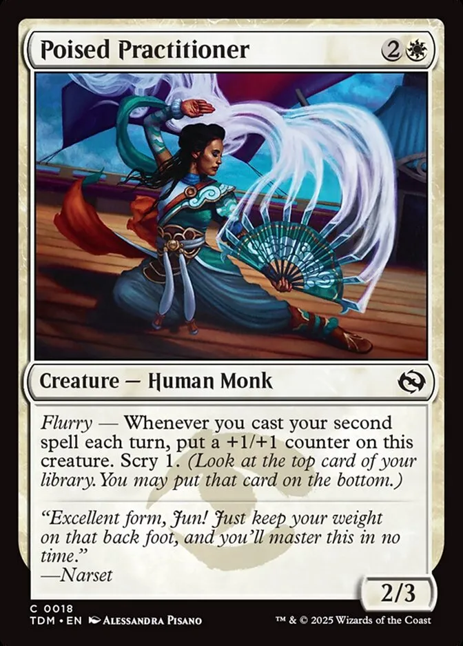 2025 Tarkir: Dragonstorm Poised Practitioner common #18 common card image