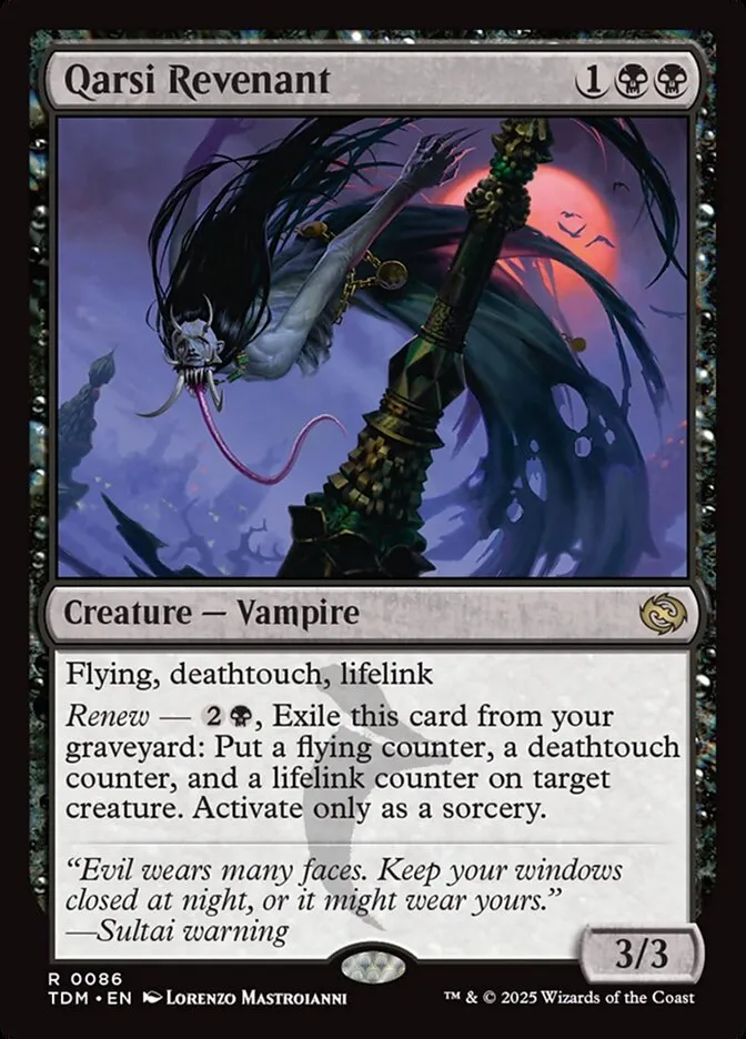 2025 Tarkir: Dragonstorm Qarsi Revenant #86 rare card image