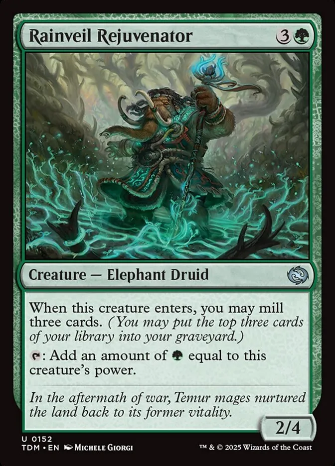 2025 Tarkir: Dragonstorm Rainveil Rejuvenator #152 uncommon card image