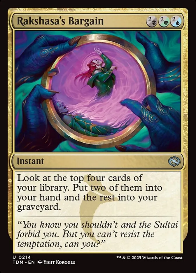 2025 Tarkir: Dragonstorm Rakshasa's Bargain #214 uncommon card image