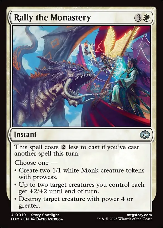 2025 Tarkir: Dragonstorm Rally the Monastery uncommon #19 uncommon card image