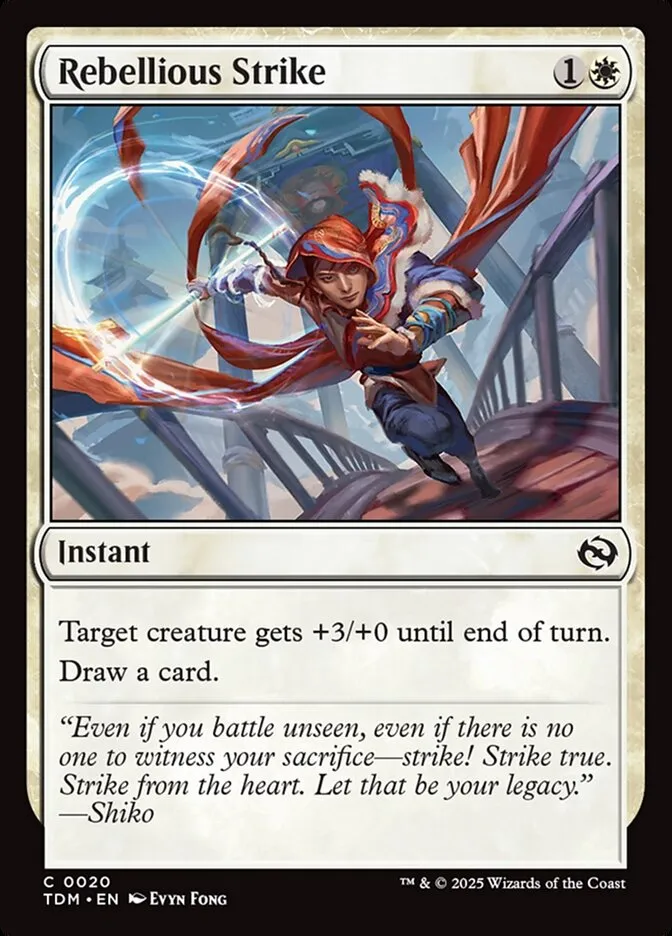 2025 Tarkir: Dragonstorm Rebellious Strike common #20 common card image