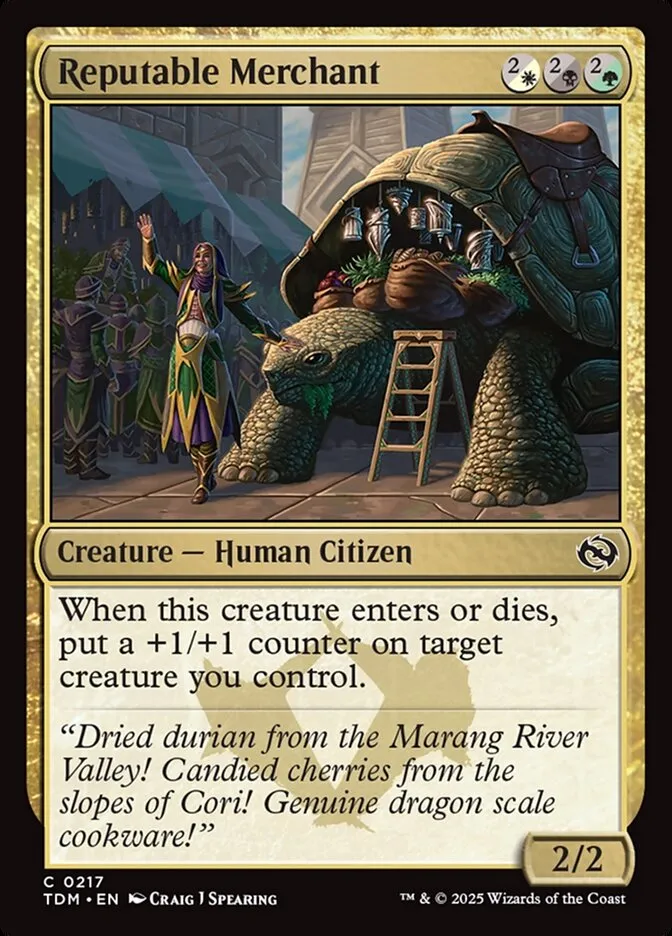 2025 Tarkir: Dragonstorm Reputable Merchant #217 common card image