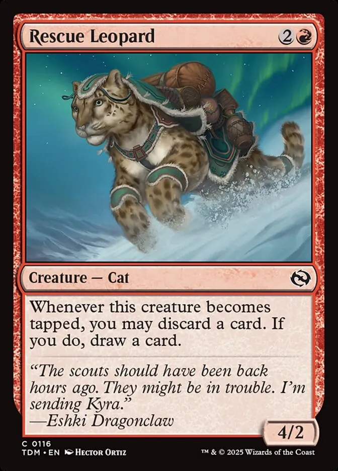 2025 Tarkir: Dragonstorm Rescue Leopard common #116 common card image