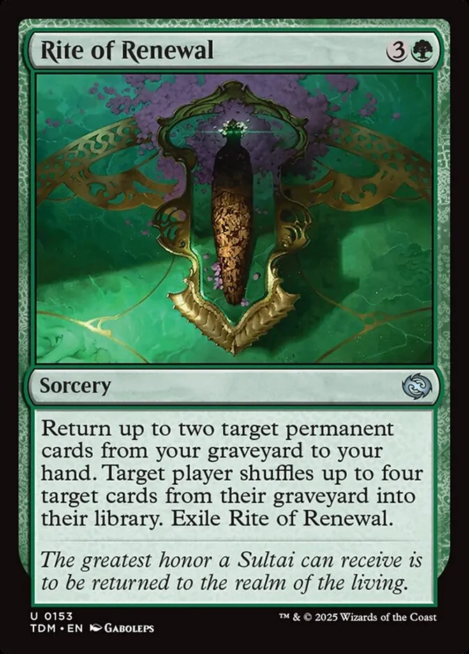 2025 Tarkir: Dragonstorm Rite of Renewal #153 uncommon card image